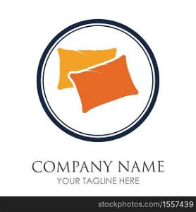 pillow logo symbol vector illustration design template pillow logo concept for your business