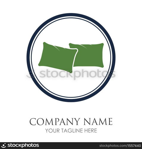 pillow logo symbol vector illustration design template pillow logo concept for your business