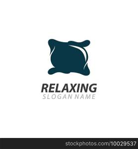 Pillow Relaxing logo business vector illustration design template