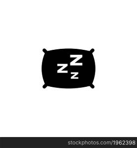 Pillow vector icon. Simple flat symbol on white background. pillow flat icon