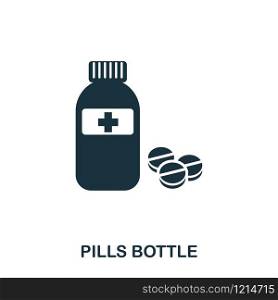 Pills Bottle icon. Line style icon design. UI. Illustration of pills bottle icon. Pictogram isolated on white. Ready to use in web design, apps, software, print. Pills Bottle icon. Line style icon design. UI. Illustration of pills bottle icon. Pictogram isolated on white. Ready to use in web design, apps, software, print.