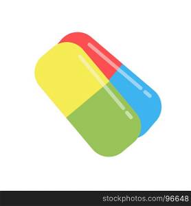 Pills capsule isolated vector icon tablet white medicine illustration care design dose vitamin drug
