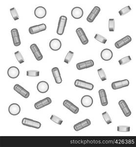 Pills, drugs, medicines on a white background vector illustration