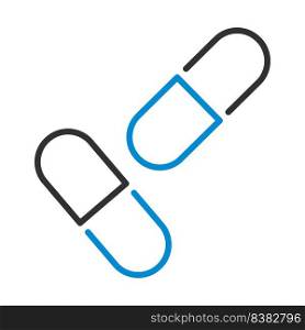 Pills Icon. Editable Bold Outline With Color Fill Design. Vector Illustration.