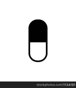 Pills icon vector Illustration isolated on white sign symbol. Pills icon vector Illustration isolated on white sign