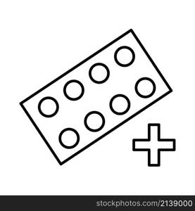 Pills in blister icon. Cross emblem. Medicine concept. Pharmaceutical background. Vector illustration. Stock image. EPS 10.. Pills in blister icon. Cross emblem. Medicine concept. Pharmaceutical background. Vector illustration. Stock image.