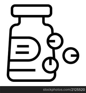 Pills jar icon outline vector. Medicine pill. Pharmacy prescription. Pills jar icon outline vector. Medicine pill