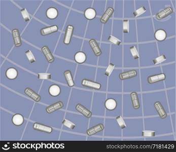 Pills on a medical background vector illustration