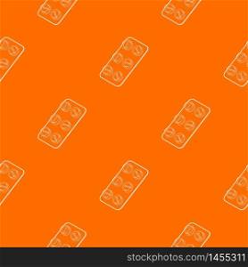 Pills pattern vector orange for any web design best. Pills pattern vector orange