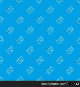 Pills pattern vector seamless blue repeat for any use. Pills pattern vector seamless blue
