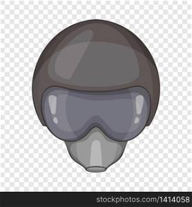Pilot helmet icon. Cartoon illustration of pilot helmet vector icon for web. Pilot helmet icon, cartoon style