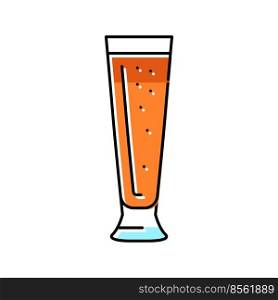 pilsner beer glass color icon vector. pilsner beer glass sign. isolated symbol illustration. pilsner beer glass color icon vector illustration