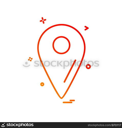 Pin icon design vector