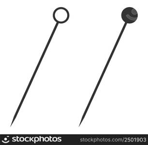 Pin icon. Map pointer illustration symbol. Sign needle vector.