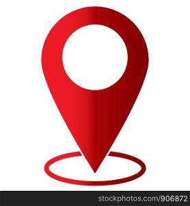 pin icon on white background. flat style. map sign. location for your web site design, logo, app, UI. map pointer symbol. navigation icon.
