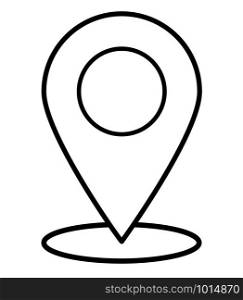 pin icon on white background. flat style. Navigation icon for your web site design, logo, app, UI. pointer symbol. location sign.