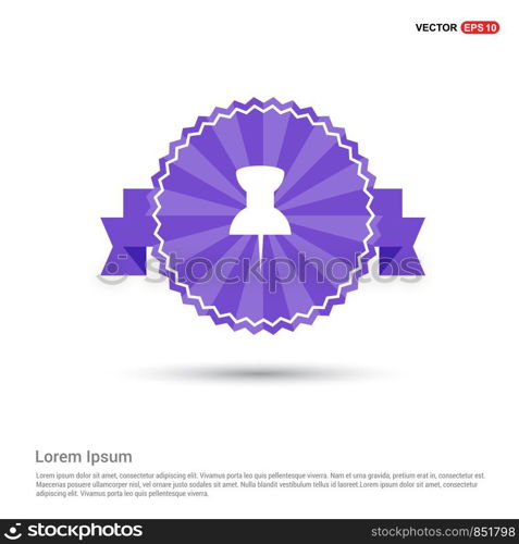 pin icon - Purple Ribbon banner