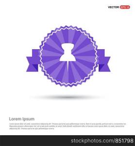 pin icon - Purple Ribbon banner