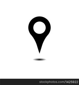 Pin location icon vector logo