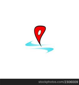 pin location logo design illustration
