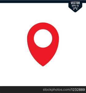 Pin locator icon collection in glyph style, solid color vector