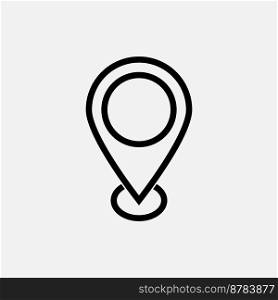 Pin map located icon vector logo design template