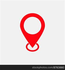 Pin map located icon vector logo design template
