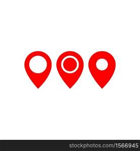 Pin map place location icon, Vector illustration with modern flat design on background for your location pin marker