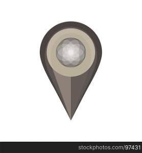 Pin map vector icon isolated white symbol push design location