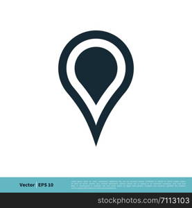 Pin / Point Map Icon Vector Logo Template Illustration Design. Vector EPS 10.