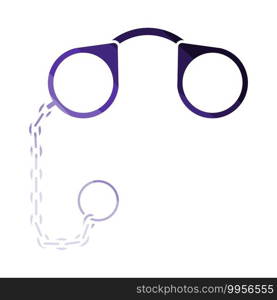 Pince-Nez Icon. Flat Color Ladder Design. Vector Illustration.