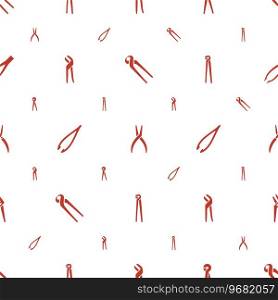 Pincers icons pattern seamless white background Vector Image