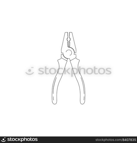 pincers logo stock illustration design.pincers work industry mechanical plumbing tool.vektor illustration