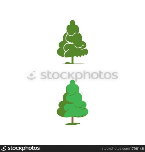 pine evergreen fir hemlock spruce conifer cedar Christmas tree Logo design vector