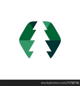 Pine Hexagonal Logo Template Illustration Design. Vector EPS 10.