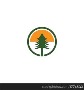 pine logo template icon design