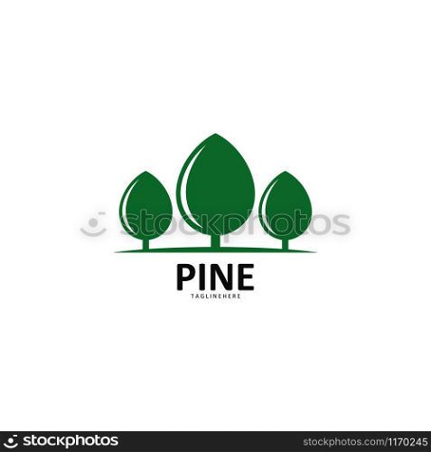 Pine logo template vector icon illustration design