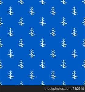 Pine pattern repeat seamless in blue color for any design. Vector geometric illustration. Pine pattern seamless blue
