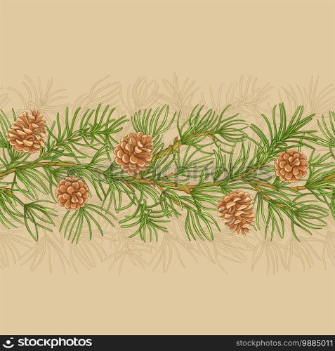 pine pattern vector on color background. pine vector pattern