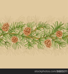 pine pattern vector on color background. pine vector pattern