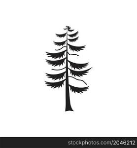 pine tree christmas vector icon template illustration