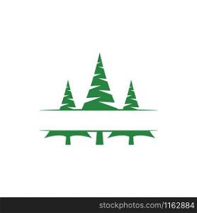 Pine tree clip art graphic design template vector isolated