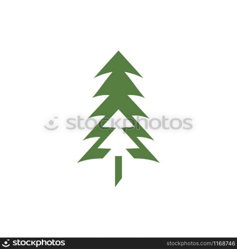 Pine tree icon design template vector isolated