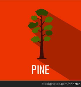 Pine tree icon. Flat illustration of pine tree vector icon for web. Pine tree icon, flat style