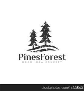 Pine Tree Logo Design Vector