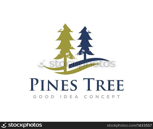 Pine Tree Logo Design Vector