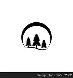 pine tree Logo template illustration design