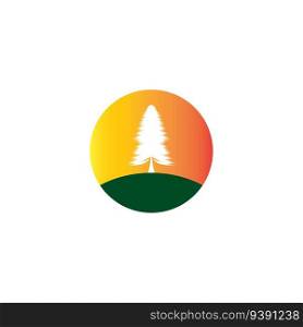 pine tree Logo template illustration design