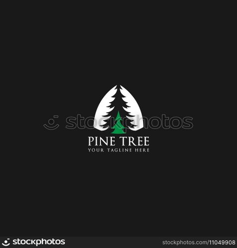 pine tree logo vector
