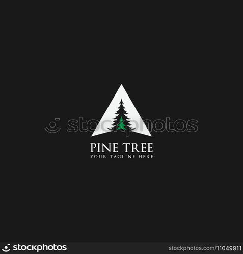 pine tree logo vector